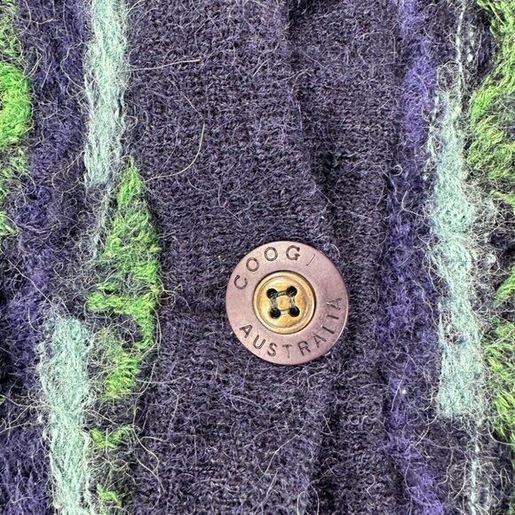 Vintage Coogi Australia Button Up  Alpaca Sweater Women's Size S - Picture 13 of 15